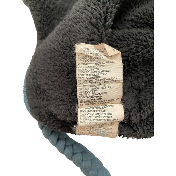 THE NORTH FACE Kids Knit Earflap Beanie in Blue Yellow Gray Size Medium Youth - Picture 5 of 8